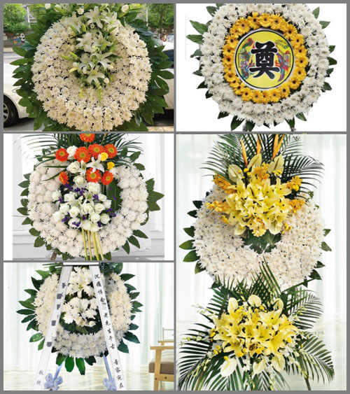 福建泉州晋江市内坑镇东村村花圈速递
